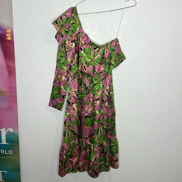 NWT LA Double J Boogie Dress Carnevale in Pebbled Satin 100% Silk XS - Picture 7 of 14